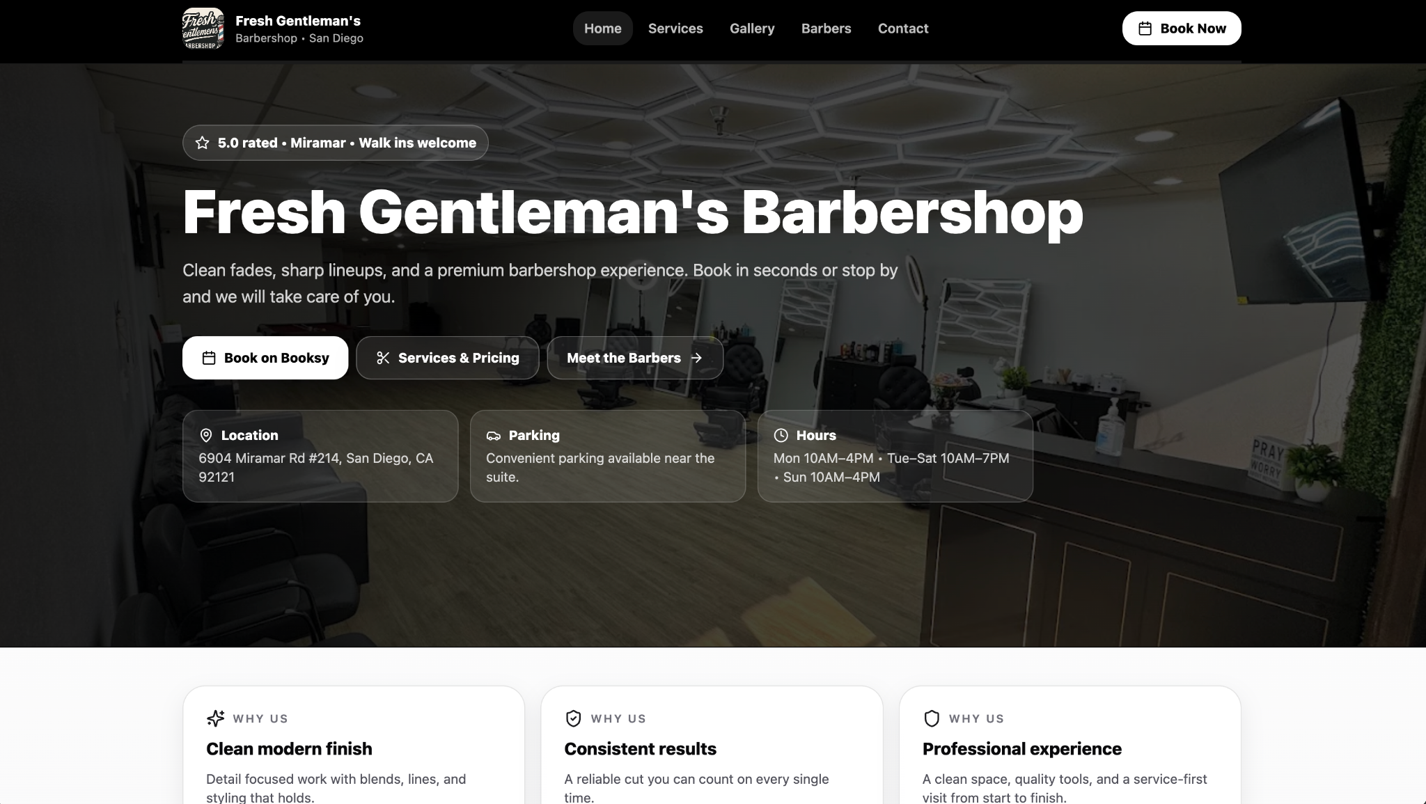 Fresh Gentlemen's Barbershop preview